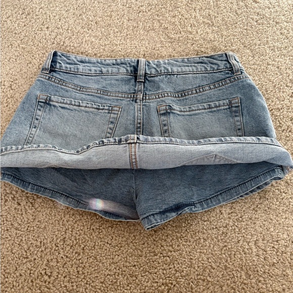 Garage Blue Denim Skirt With Built In Shorts - Picture 4 of 4